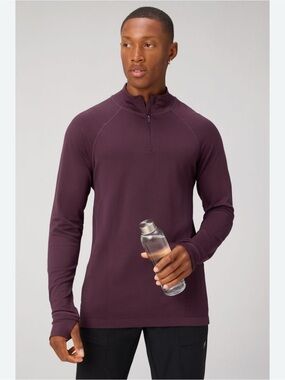 Fabletics The Training Day Quarter Zip oxblood NWT size L
